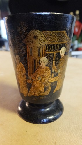 Ancien pot porte allumettes - porte,