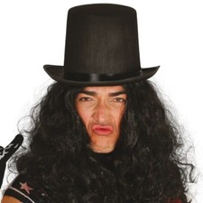 CHAPEAU HAUT-DE-FORME FEUTRE NOIR ÉLÉGANT ADULTE