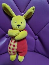 Doudou Lapin Rouge Et Jaune