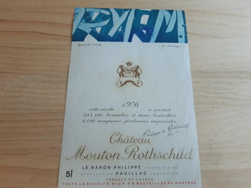 étiquette vin chateau mouton - étiquette,