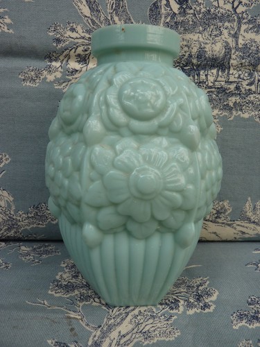 Vase opaline verte art - verte, ,