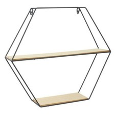 Étagère Murale Design "Hexagonale" 46cm Naturel