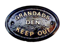 Grandads Salon Tenir Sortie Abri Jardin / Garage Plaque Murale Panneau - Tout
