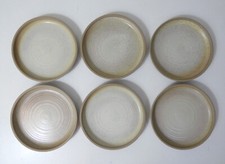 6 assiettes à dessert en grès vintage