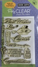 clear stamps tampon transparent Thème Mariage  Marque Hero Arts