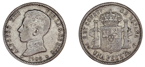 Peseta argent 1 - peseta,