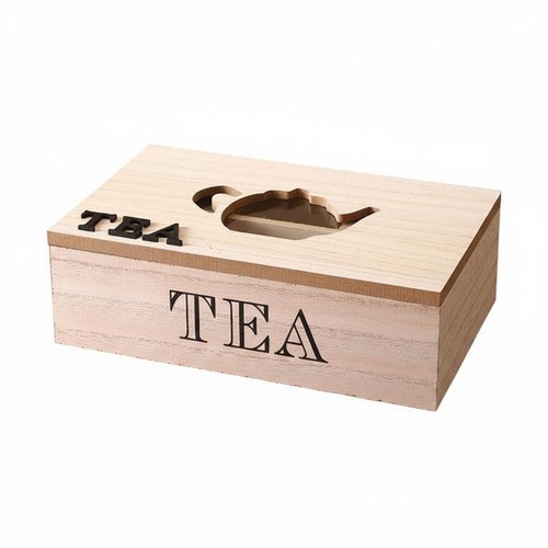 Boîte thé bois - boîte, en