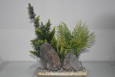 Aquarium Deux Rock & Paysage Décoration 19 x 9 x 28 CM Complet Avec Plantes