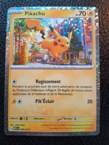 Macdo carte pokémon pikachu - carte,