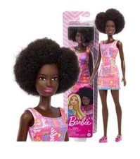 NRFB 2021 Poupée BARBIE AA afro Mbili pieds plats HGM58 Robe rose