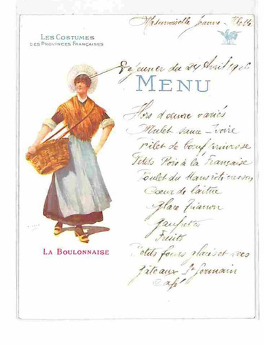Menu ancien illustré la - menu, «