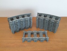 LEGO lot rails 9V vintage curved x16 2867c01 + straight x2 2865c01   train 90's
