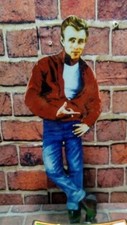 FIGURINE EN BOIS JAMES DEAN 20 cm vinyle/parceau en panneaux de fibres moyenn...