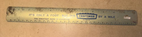 Craftsman vintage metal ruler - metal,