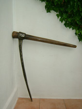 Ancien outil de jardin du XVIII ..XIXème forgé à la main ,Pièce de Musée12 kg