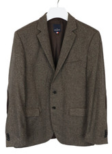 Daniel Hechter Blazer Homme (UK) 46 Soie Laine Mélange Renfort Coude à Motifs