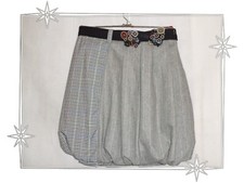 ① Jupe Fantaisie Courte Boule Grise Noire...  Patchwork 07F2745 Desigual T 36