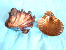 vide poche  coquille (2) laiton bronze et Métal argenté...