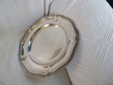 plat rond en métal argenté 29.7cm