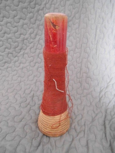 Ancienne bobine tissage - , bois