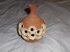 photophore terre cuite poterie ajourée