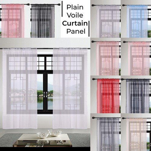 Voile uni rideau filet 2 - uni,