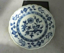 ASSIETTE MEISSEN décor à l'oignon double marque EN CREUX + TAMPON 