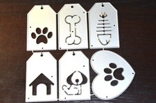 die cut matrice decoupe papier metal scrapbooking etiquettes chien chat i