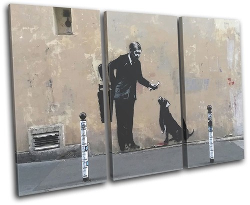 Dog man urban graffiti banksy - dog,