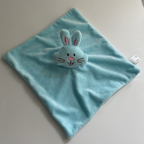 Doudou plat lapin bleu action - plat,