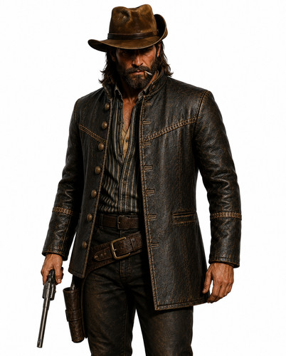 Manteau western cuir - western, pour