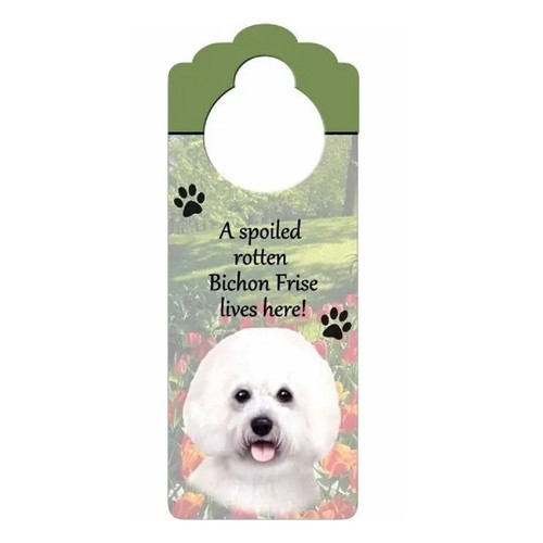 Bichon frise door - door, sign