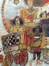 Affiche lithographie Exposition Tobiasse Galerie Ferrero 1980 Nice enfant child