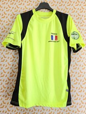 Tee shirt Marathon Equipe de France Cross vintage Jaune fluo jersey - S