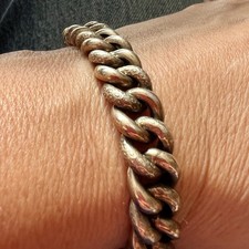 Ancien Bracelet Gourmette Fin