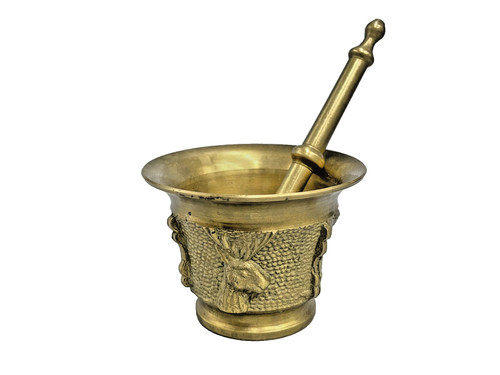 Pilon mortier bronze ancien - ,