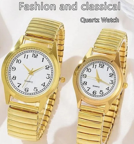 Montre quartz dorée pour - montre,