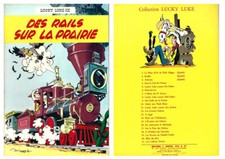 RARE RÉÉDITION DOS JAUNE 1964 LUCKY LUKE N° 9 MORRIS : DES RAILS SUR LA PRAIRIE