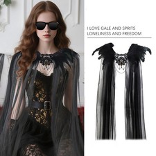 Cape gothique d'Halloween avec jupe en tulle pour costume de scène de