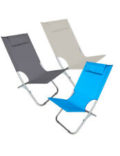 Chaise de plage pliante argent