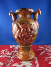 ancien vase misigri chapoutier a l antique a decor de perruches porcelaine 