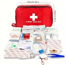 Trousse de Premiers Secours Polyvalente – 184 Pièces – Portable et Complète