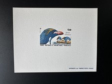TAAF 1987 YT 124 épreuve de luxe Gorfou Macaroni Manchot Antarctique Oiseau