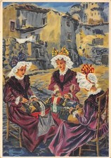 CPA ILLUSTRATEUR / HOMUALK / DENTELLIERES DU VELAY