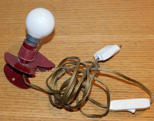 vintage design 1970 1980 LAMPE spot PINCE CLAMP lamp Spotlight AGE POP brun 404