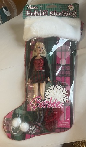 Holiday stocking barbie - holiday,