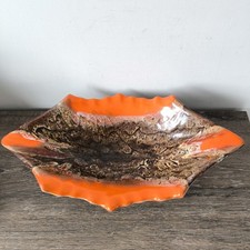 Corbeille, Coupe à Fruits VALLAURIS Orange Vintage