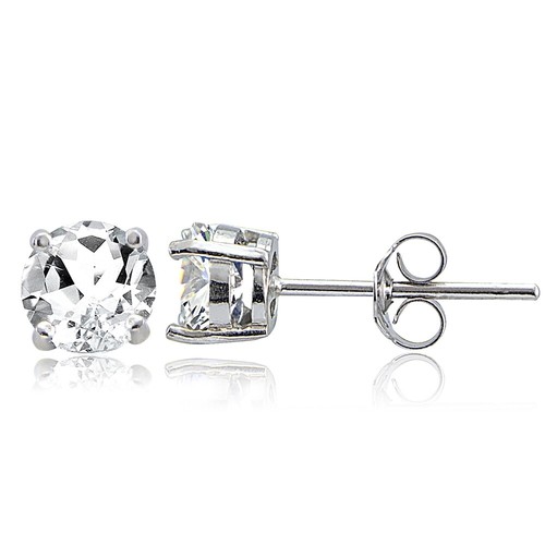 Argent massif blanc topaze - argent, 6mm