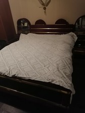 Couvre lit ancien blanc coton