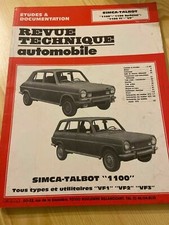 Revue technique automobile SIMCA TALBOT 1100 1100 SPECIAL 1100 TI VF